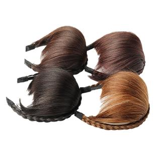 真发假发片女一片式夏天轻薄款发箍刘海一体前额遮白发头顶补发片