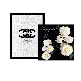 现代轻奢节日高级感ins风卧室床头柜电视柜摆件画山茶家居饰品