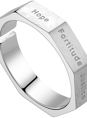 七宗德！男士纯银ins个性戒指