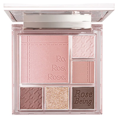 淡颜灰粉玫瑰盘！czel绔姿眼影盘低饱和日常通勤哑光大地色烟熏妆