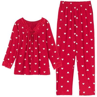 本命年大红色喜庆新娘结婚睡衣