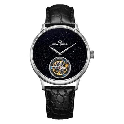 正品海鸥手表男士男款同轴无卡度手动机械表砂金石陀飞轮男表6144