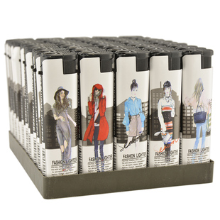 防风打火机50支一整盒家用定制订做印字广告批耐用一次性火机暴富