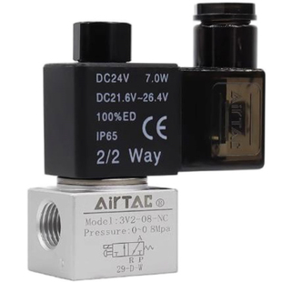 AirTAC亚德客原装二位三通大流量真空电磁阀 3V3/3V2-06/08-NC/NO