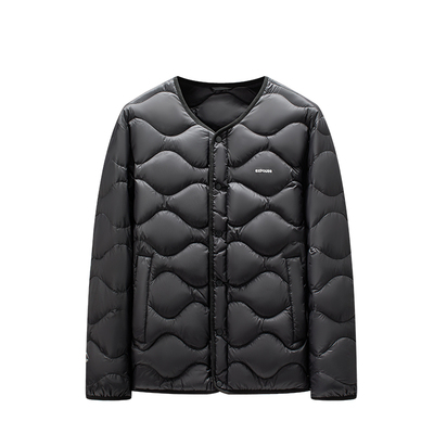 雪中飞羽绒服外套圆领百搭新款男