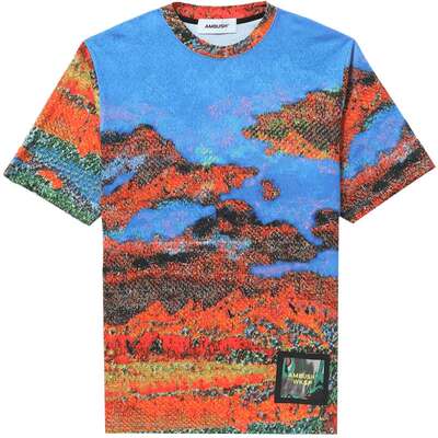 女装短袖T恤新品抽象图案印花