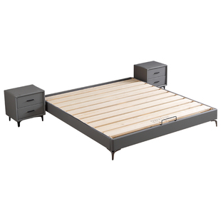 纯实木榻榻米无床头床小户型卧室燕尾榫加厚排骨架床支持定制尺寸