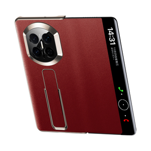 首创隐形腕带】适用于华为matex7手机壳新款真皮磁吸翻盖支架x7典藏版保护套高端全包防摔折叠屏薄商务男女Y