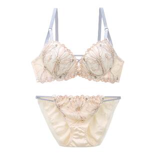 MCP内衣套装女聚拢小胸显大收副乳日系纯欲蝴蝶结性感文胸罩内裤