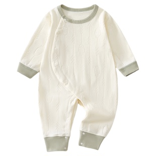 婴儿衣服春季连体衣a类婴幼儿春天洋气宝宝春装女宝66码小月龄春