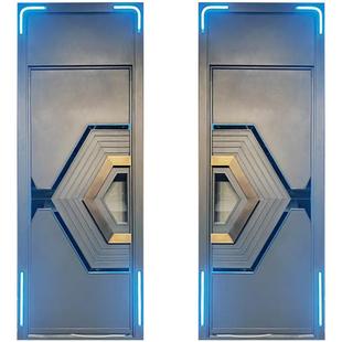 专业定制KTV酒吧隔音包房不锈钢发光门会所包厢专用甲乙级防火门