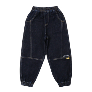 男童裤子秋装儿童加绒牛仔裤2025新款中大童长裤男孩休闲裤冬季厚