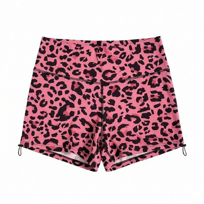 聚拢防震豹纹挂脖式运动文胸