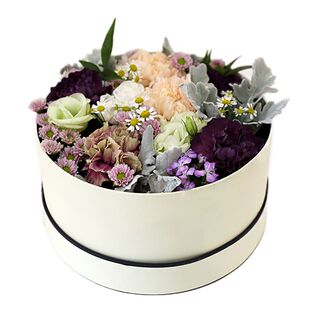 七夕祖马龙礼盒圆形方形花盒纸质花盒礼品盒鲜花包装盒情人节礼物