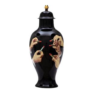 Seletti陶瓷将军罐大花瓶宽口欧式摆件餐桌客厅插花复古玄关礼物