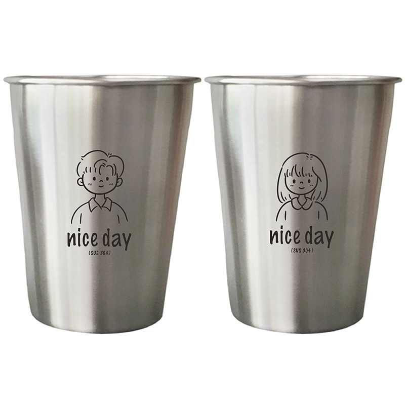 一家四口漱口杯情侣牙缸女儿童洗漱杯 304不锈钢防霉刷牙杯子家用