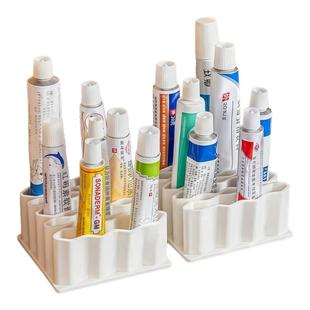 药膏收纳架家用桌面分格管状药整理神器多功能软膏收纳盒置物架子