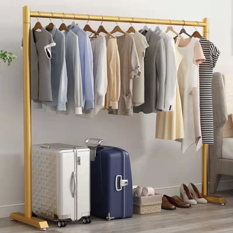 超厚挂衣架加粗阳台挂衣服架子室内单杆式晾衣架网红落地衣帽架