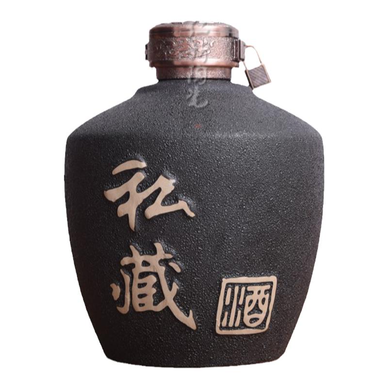 家用复古手工1斤2斤5斤装磨砂私藏空酒瓶子酒坛土陶瓷藏酒坛密封