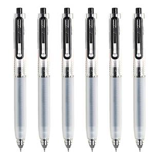 得力中性笔连中三元静音按动笔考试专用笔黑笔速干顺滑ST笔头学生专用刷题笔黑色碳素笔中性笔高颜值ins风