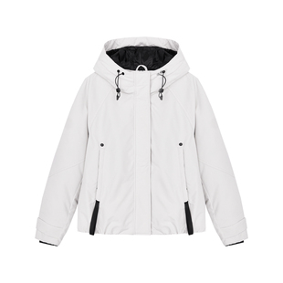 快鱼女士连帽夹克2025年冬季新款休闲百搭羽绒服户外防风保暖外套