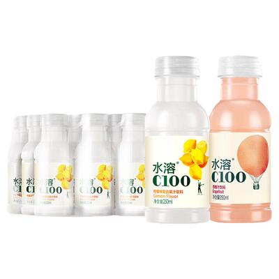 农夫山泉水溶C100柠檬味西柚味复合果汁饮料250ml*12瓶