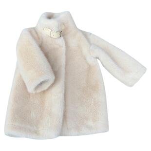 儿童皮草外套男童女童宝宝皮毛一体加绒加厚棉衣水貂绒中长款冬季