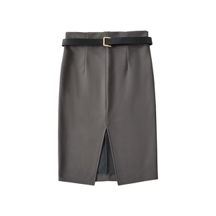 【四季可穿】韩系纯欲性感OL高腰紧身显瘦前开叉中长款包臀半身裙