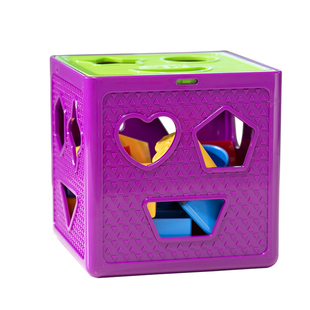 儿童形状配对教具几何盒子蒙氏玩具十八孔早教益智积木智力盒一岁