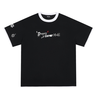 【明星同款】DNA假两件印花短袖T恤25年夏时尚潮流宽松打底衫