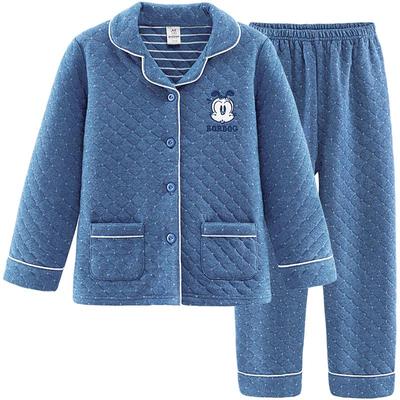 家居服套装冬季加厚小孩