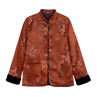 新中式国风盘扣唐装棉衣外套两面穿冬季加大保暖棉袄改良旗袍上衣