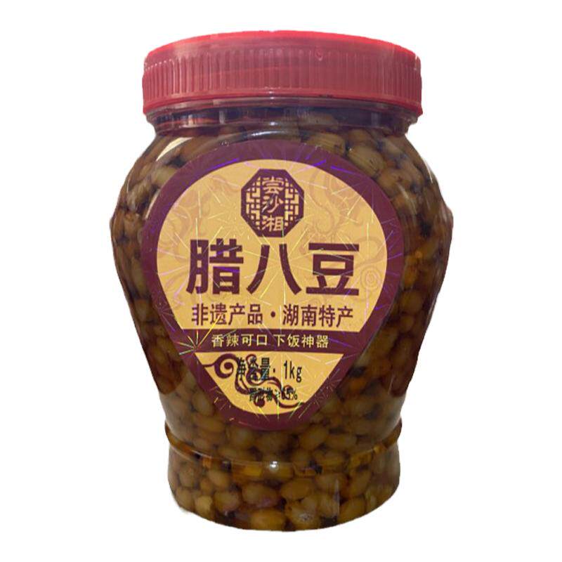 尝沙湘腊八豆1000g湖南特产香辣豆鼓黄豆豆瓣酱下饭菜办公室佐餐