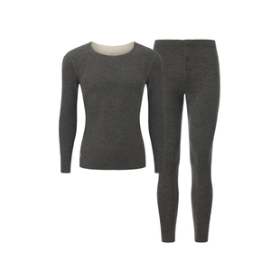 PINSKTBS「防湿冷热皮」25冬季薄款打底内穿保暖秋衣秋裤套装男士