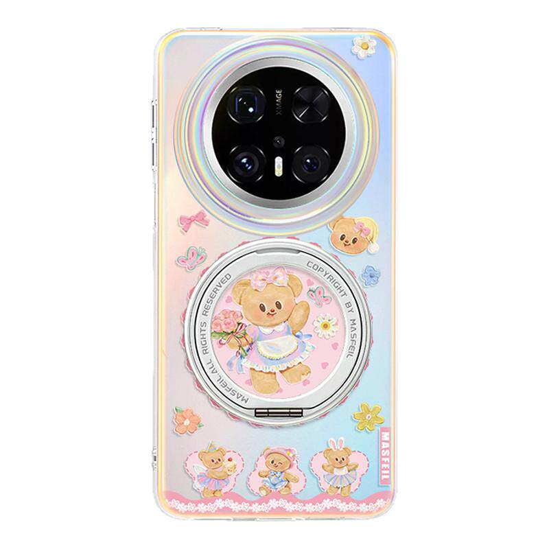 ANGYING × 小熊花园适用华为Mate80Promax手机壳磁吸支点Lo5新款高级感mate60全包可爱mt70带支架por+硅胶套