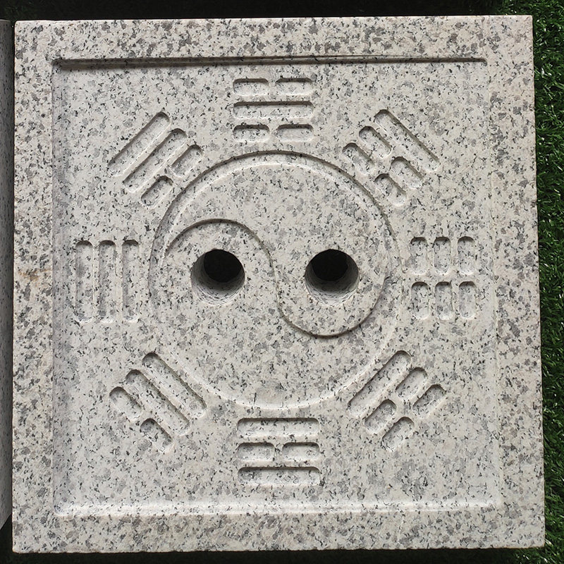 石材雨水篦子花岗岩老青石仿古铜钱地漏庭院下水道窨井盖水沟盖板
