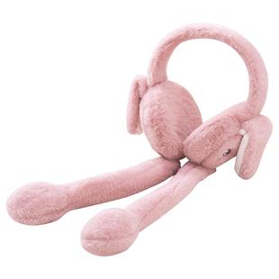 网红抖音毛绒兔子耳罩儿童可爱耳包耳会动耳套冬季保暖耳暖耳捂子