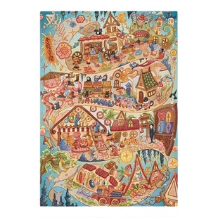 雀麦16.0系列小吃街造景贴纸DIY解压手工贴纸3D立体微缩场景贴纸