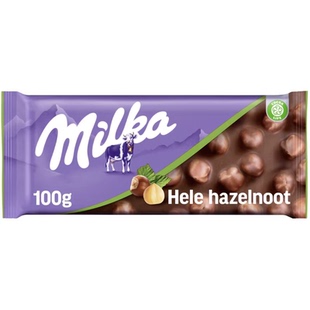 现荷兰进德国Milka妙卡整颗全榛子夹心牛奶巧克力快乐小牛白气泡