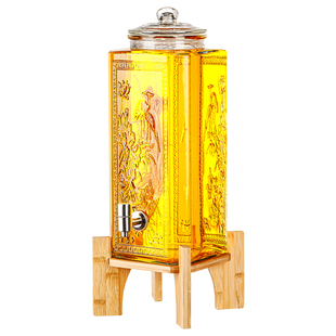 泡酒玻璃瓶家用高档人参药酒杨梅酒坛子酒罐子带龙头泡酒专用酒瓶