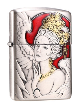 zippo孔雀公主高颜值盔甲机