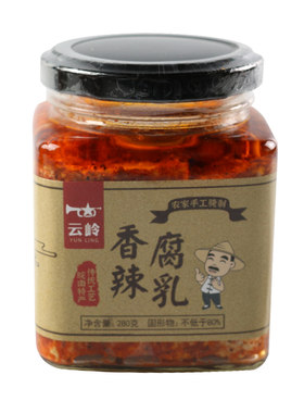 香辣豆腐乳农家手工自制280克/瓶