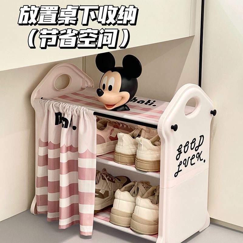 鞋架家用小型儿童鞋子收纳架门口多层鞋柜宿舍简易防尘小窄鞋架子
