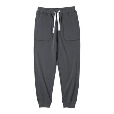 马登工装美式抽绳针织束脚裤九分深灰色卫裤大口袋锥形运动裤子男