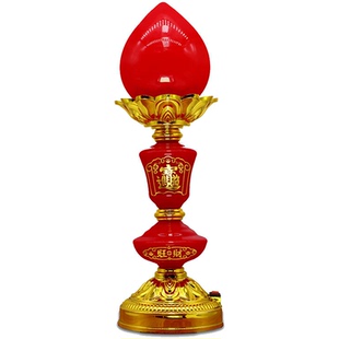 插电LED财神供灯蜡烛台寿桃灯招财波灯长明喜灯旺财关公灯供佛灯
