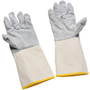 帆布毛皮手套劳保手套电焊手套 手部防护海员手套工作手套 加长