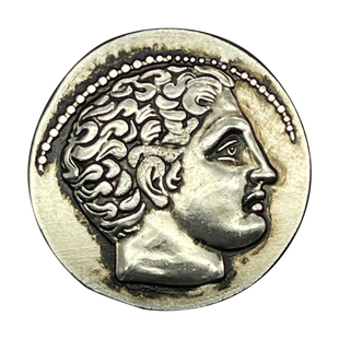 古希腊银币仿古币项链圆牌吊坠白羊座天蝎座礼物战神玛尔斯阿瑞斯