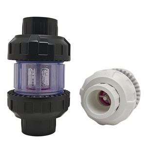 双由令止回阀鱼缸专用pvc透明翻板式止逆阀单向阀防倒流防虹吸6分