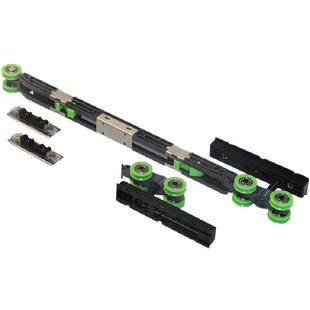 极窄门双向缓冲吊轮轮斜铝合金玻璃移门吊轨槽轮轨道滑轮联动配件