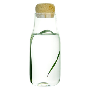 日式软木塞玻璃瓶高颜值耐高温冷泡瓶冷萃咖啡瓶家用透明果汁瓶子